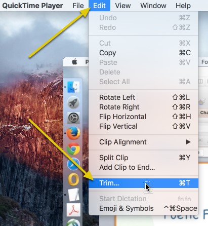 trim video in quicktime