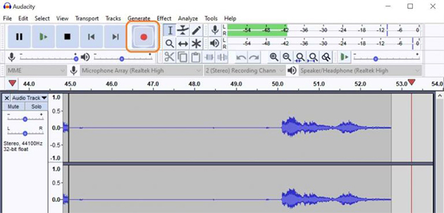 audacity record qobuz music