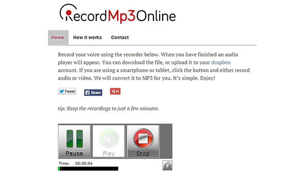 record mp3 online