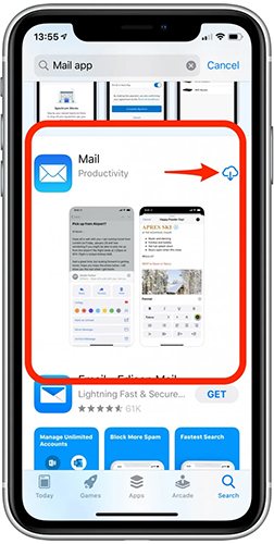 reinstall the mail app