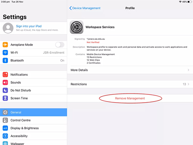 bypass mdm restrictions on ipad with settings