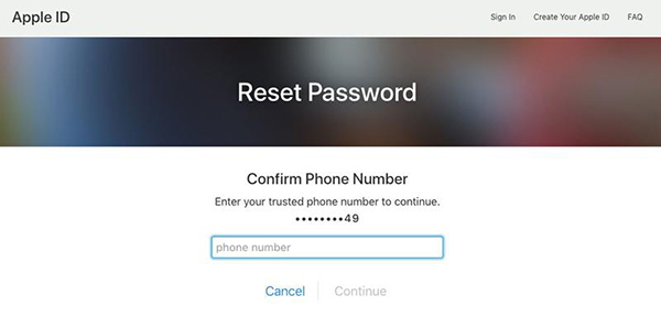 reset apple id passcode via iforgot service