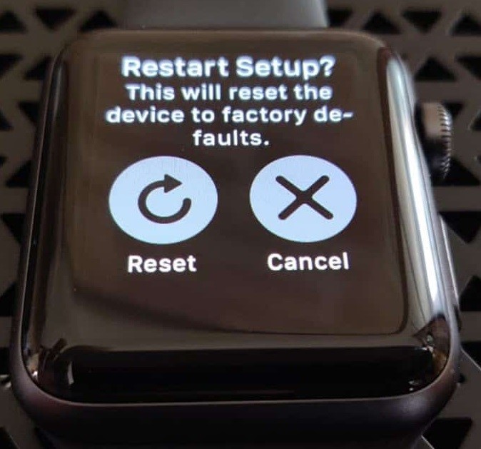 factory reset apple watch