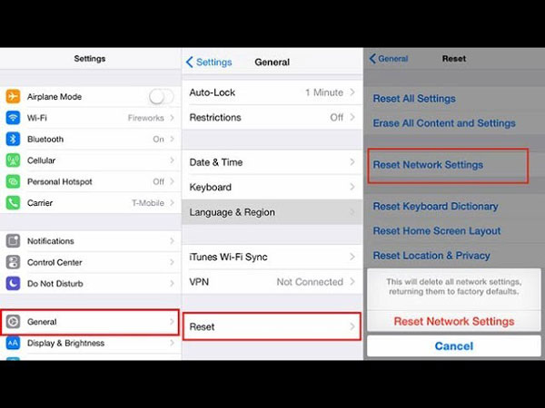 reset network settings