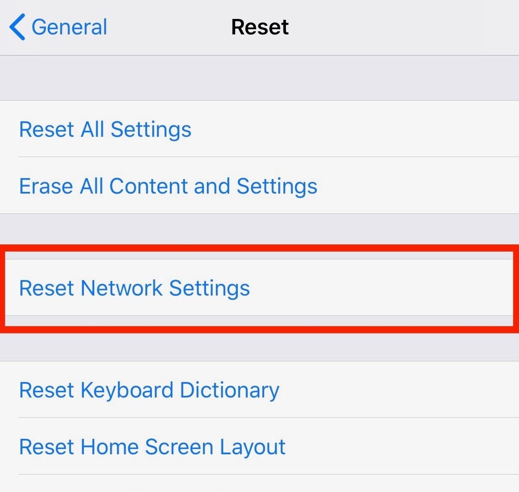 reset network settings 