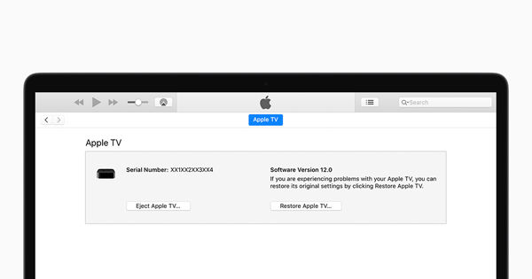 restore apple tv with itunes