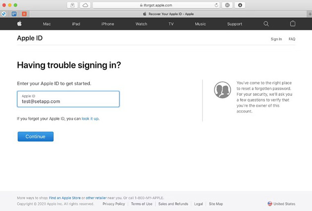 retrieve apple id password 