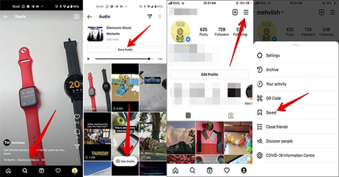 save instgram reel audio
