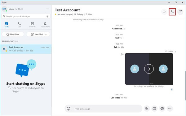 save skype audio call recording