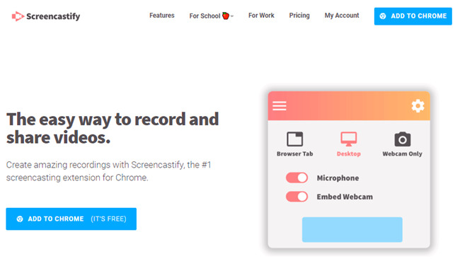 screencastify record streaming audio