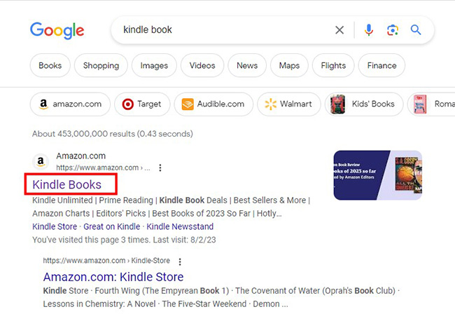 search kindle books