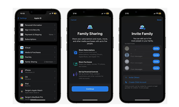 set up family sharing