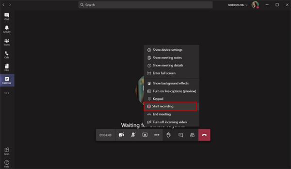 microsoft teams meeting start recording