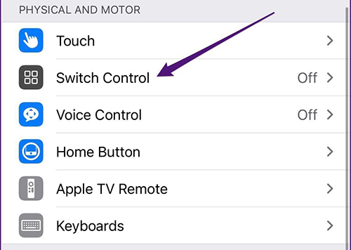 ios switch control