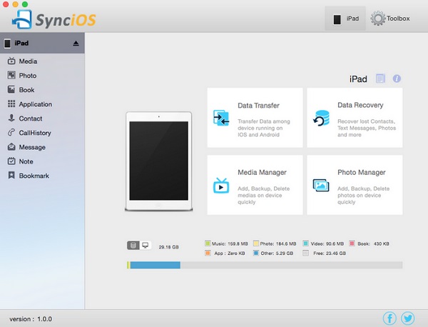 syncios ipad data recovery