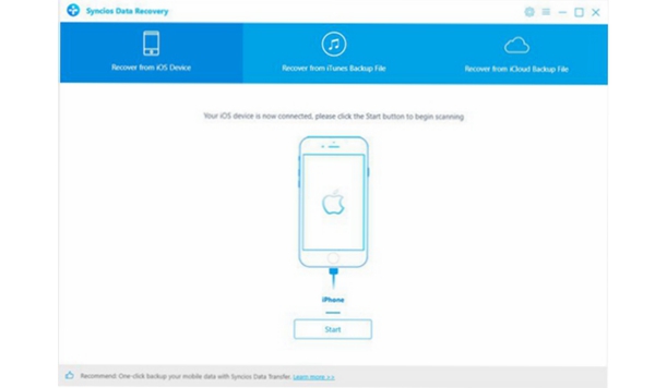 syncios iphone data recovery