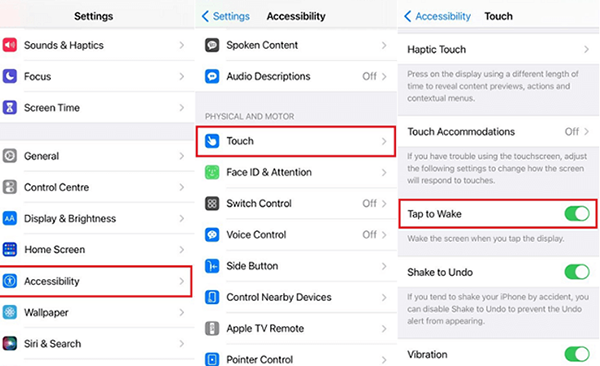 turn off tap to wake feature on iphone