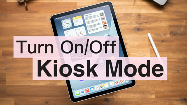 turn on or off ipad kiosk mode