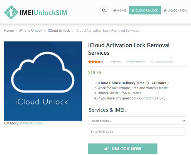 enter imei code to bypass icloud lock