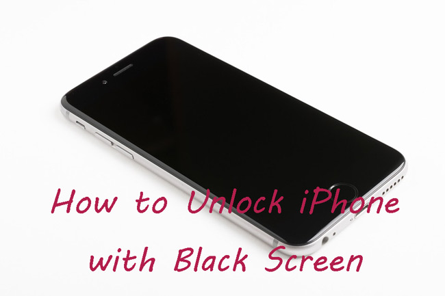 how to unlock iphone with black screen