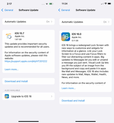 update ios system