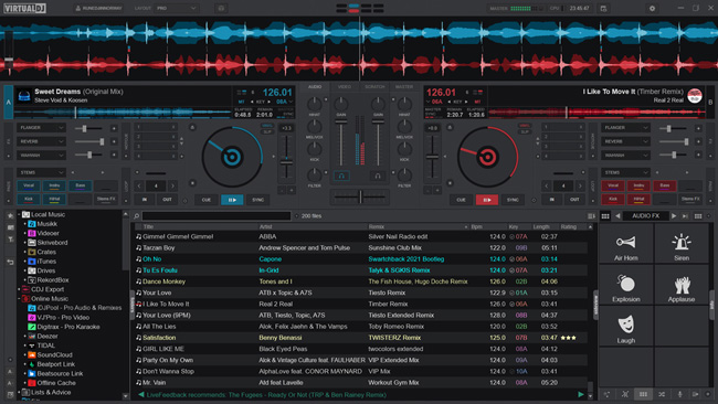 virtual dj user interface