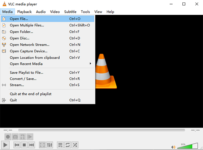 play downloaded youtube video on vlc