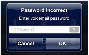 voicemail password