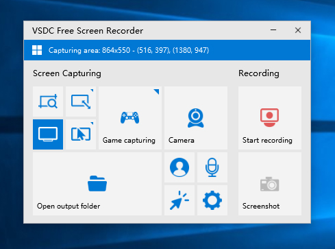 vsdc video recorder screenshot