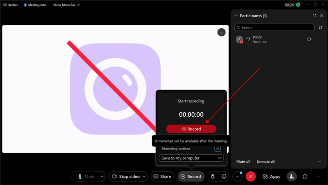 record webex meeting