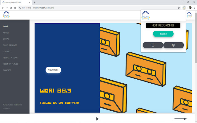 wqri audio recorder chrome extension