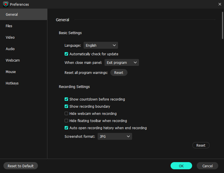 set recording preferences for udemy course