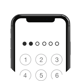 6-stelligen iphone-passcode entsperren